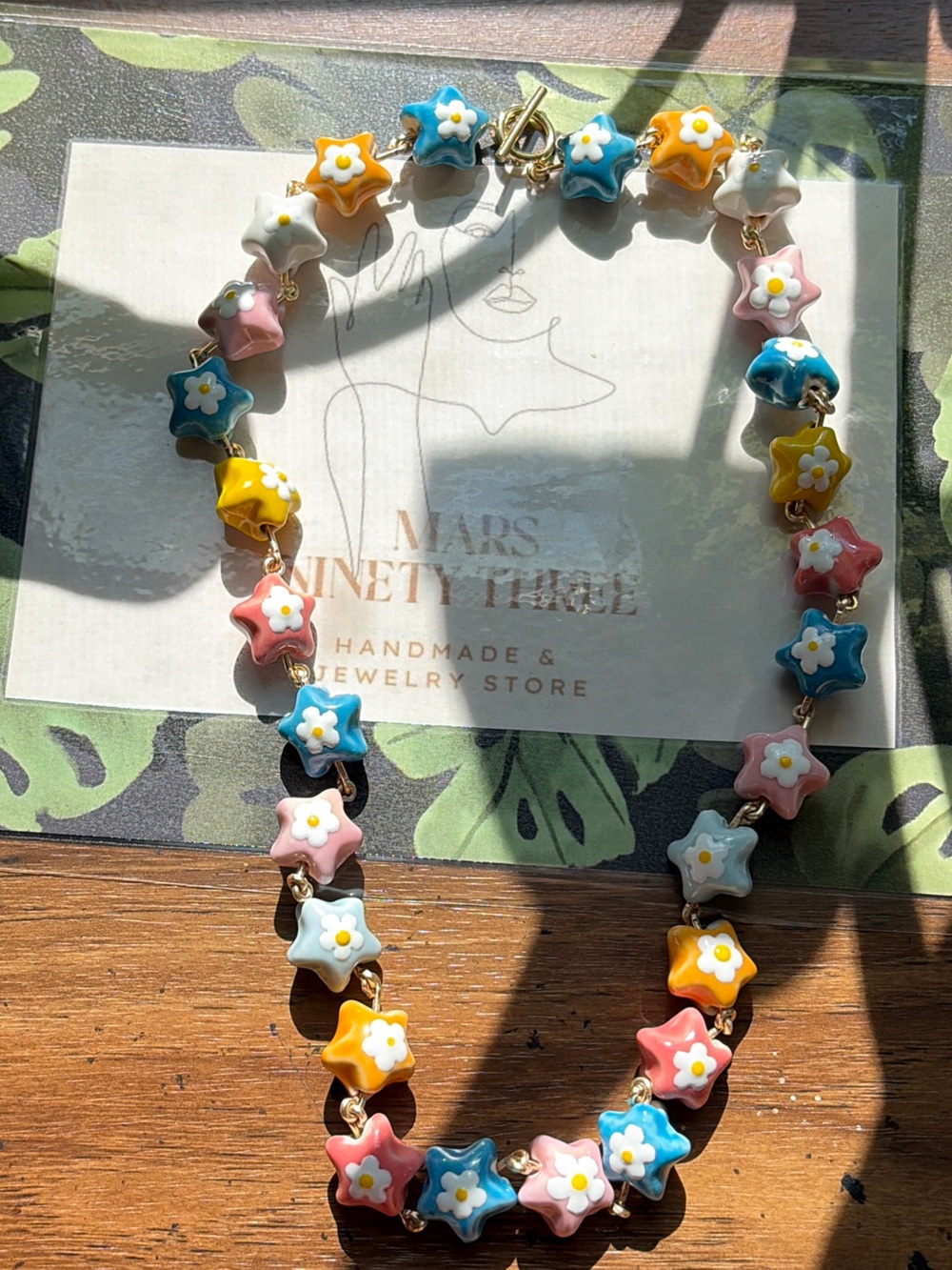 FLOWER PORCELAIN NECKLACE - Picture 5 of 5